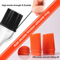 Amazon Hot Sale Food Grade Kitchen 304 Stainless Steel Handle Oil Brush BBQ Silicone Brush